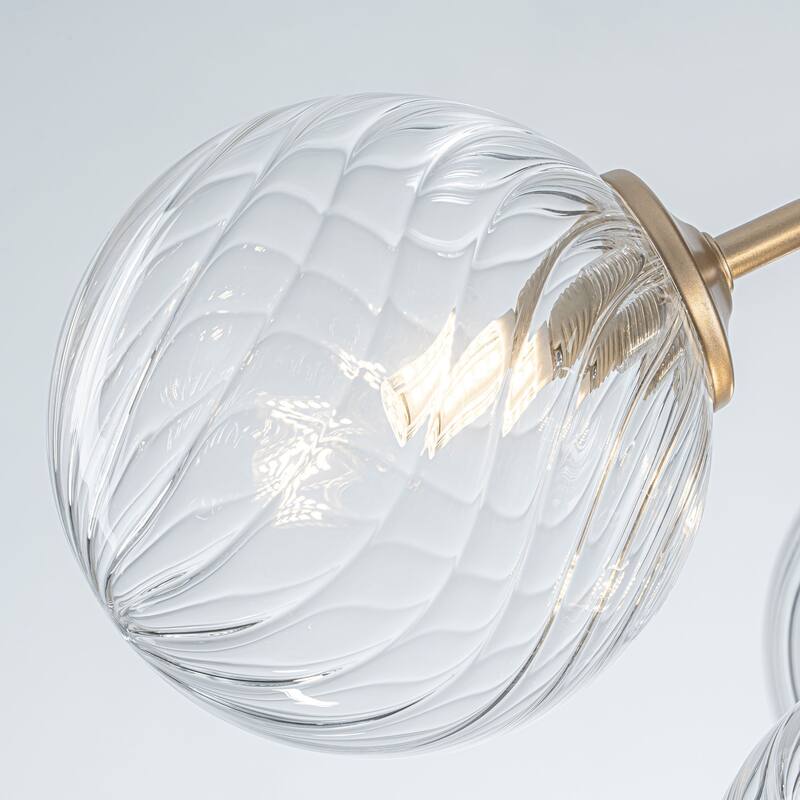 Starsky 5-LIght Globe Glass Sputnik Semi Flush Mount Ceiling Light