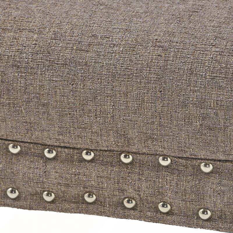 Accent Fabric Upholstered Ottoman for Bedroom or Living Room