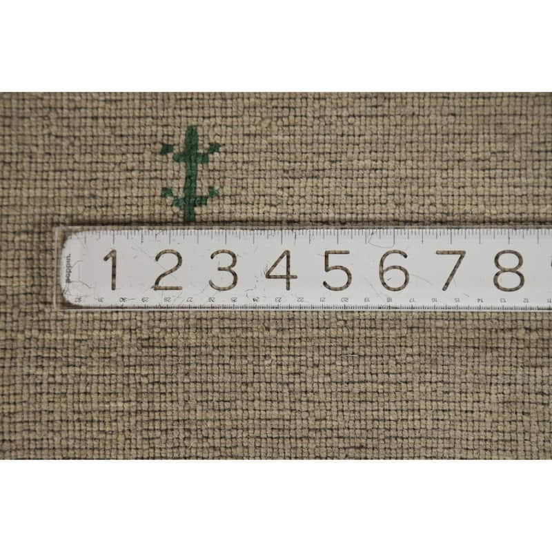Hand Knotted Oriental 100% Wool Carpet Tribal Animal Pictorial Beige & Ivories Gabbeh Area Rug - 4' 10'' X 2' 10''