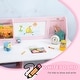 preview thumbnail 4 of 8, Toddler Desk and Chair Set, Kids Writing Desk Study Table for Children with Whiteboard, Storage Cabinet, Child Furniture - Pink
