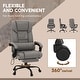 preview thumbnail 16 of 63, Vinsetto Office Desk Chair Recliner, Height Adjustable Movable Lumbar Support with 6-Point Vibrating Massage