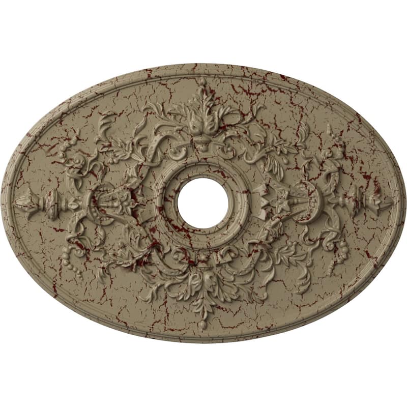 30 3/4"W x 21/14"H x 3 7/8"ID x 1 5/8"P Alexa Ceiling Medallion