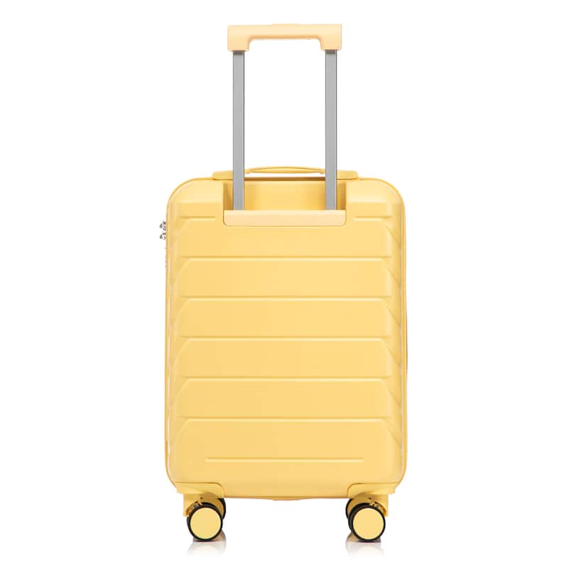 2 Piece Carry On Luggage Set, ABS Hardside Suitcase with Cosmetic Case