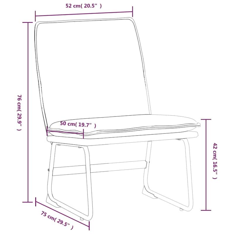 vidaXL Lounge Chair Dark Gray 20.5"x29.5"x29.9" Fabric - 20.5" x 29.5" x 29.9"