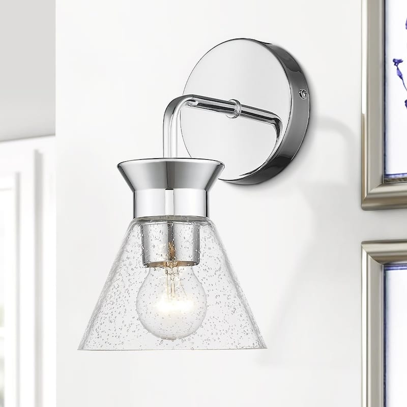 3-Light Bathroom Light Fixtures Chrome Finish - 1-Light - Chrome