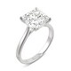 preview thumbnail 3 of 15, 3.30ct Moissanite Cushion Solitaire Engagement Ring in 14k Gold