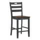 preview thumbnail 8 of 15, Jonah Farmhouse Wood Ladder Back Counter Height Chairs by Furniture of America (Set of 2)