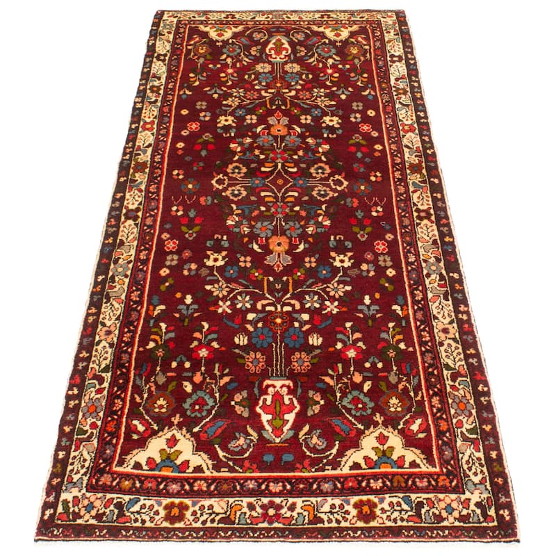 ECARPETGALLERY Hand-knotted Anadol Red Wool Rug - 3'6 x 9'5