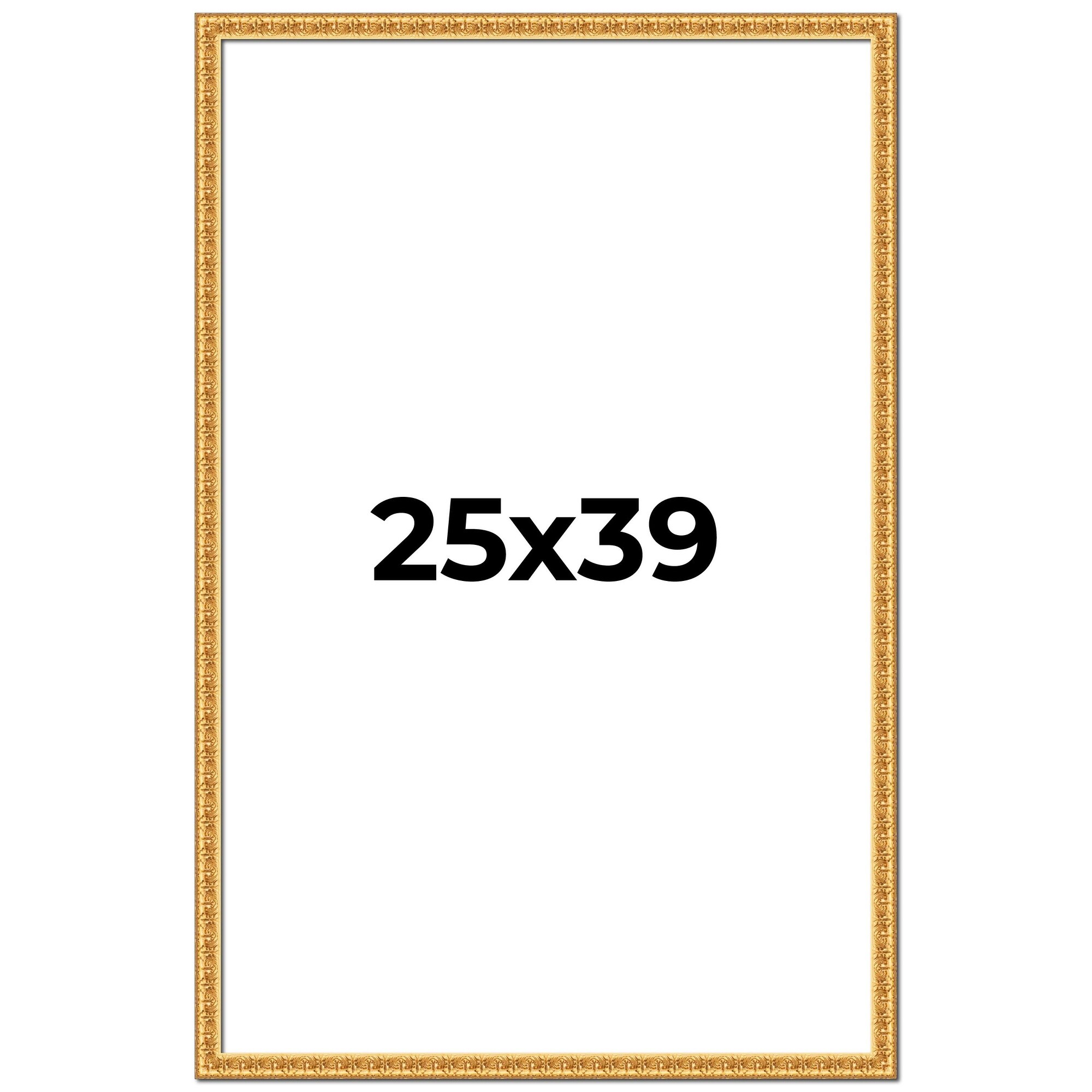 25x39 Frame Gold Real Wood Picture Frame Width 1 inches | Interior