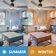 preview thumbnail 25 of 38, ExBrite 52 inch LED Ceiling Fan,Walnut Solid Wood Blades,Remote Control,DC Motor