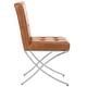 preview thumbnail 5 of 9, SAFAVIEH 18.25" Walsh Tufted Side Chair - Light Brown / Chrome - 18.5" x 23" x 35" - 18.5" x 23" x 35"