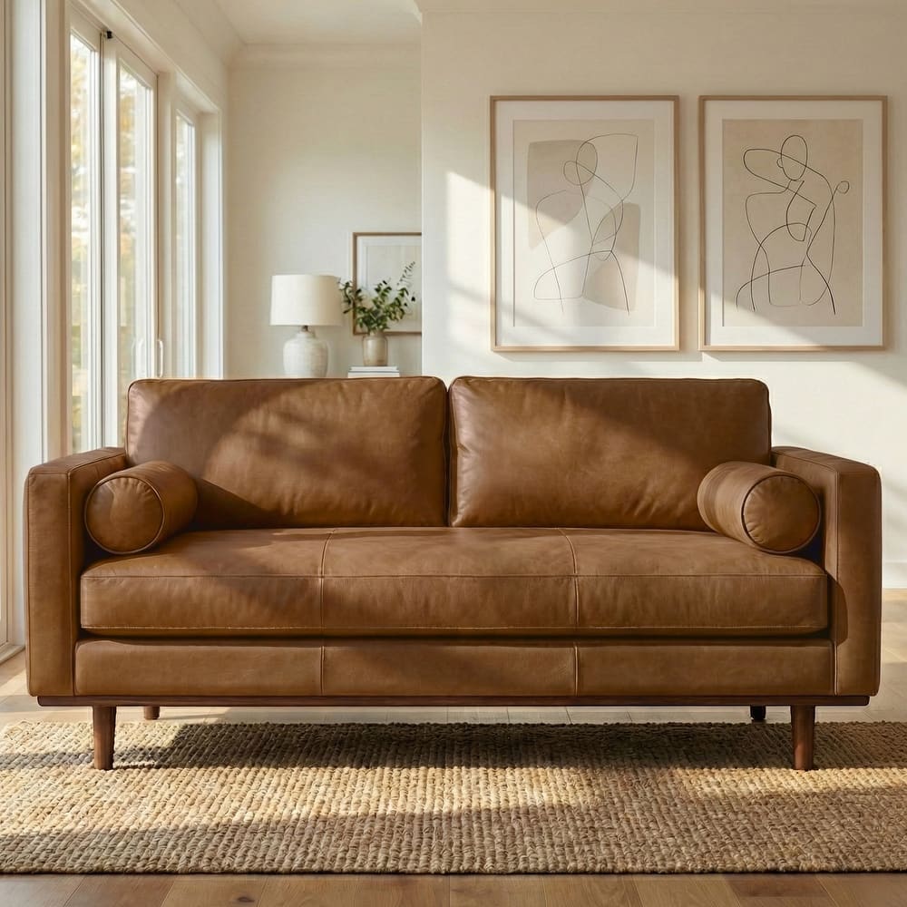 WYNDENHALL Brixley 72 inch Wide Mid-Century Modern Sofa - 72"W x 38.25"D x 34"H