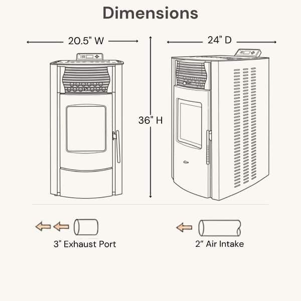 ComfortBilt HP50S 2,200 sq. ft. Pellet Stove with a 47-lb Hopper in Burgundy