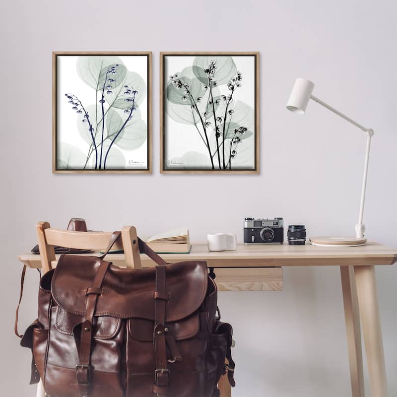 Stupell Future Dusk Opaque Herbs Framed Floater Canvas Wall Art Design By Albert Koetsier (Set of 2)