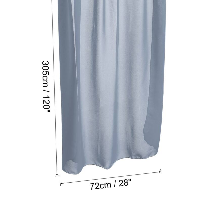 2Pcs 10Ft Chiffon Table Runner 28 x 120 Inch Rustic Gauze Tablecloth - 28 x 120 Inch - Dusty Blue