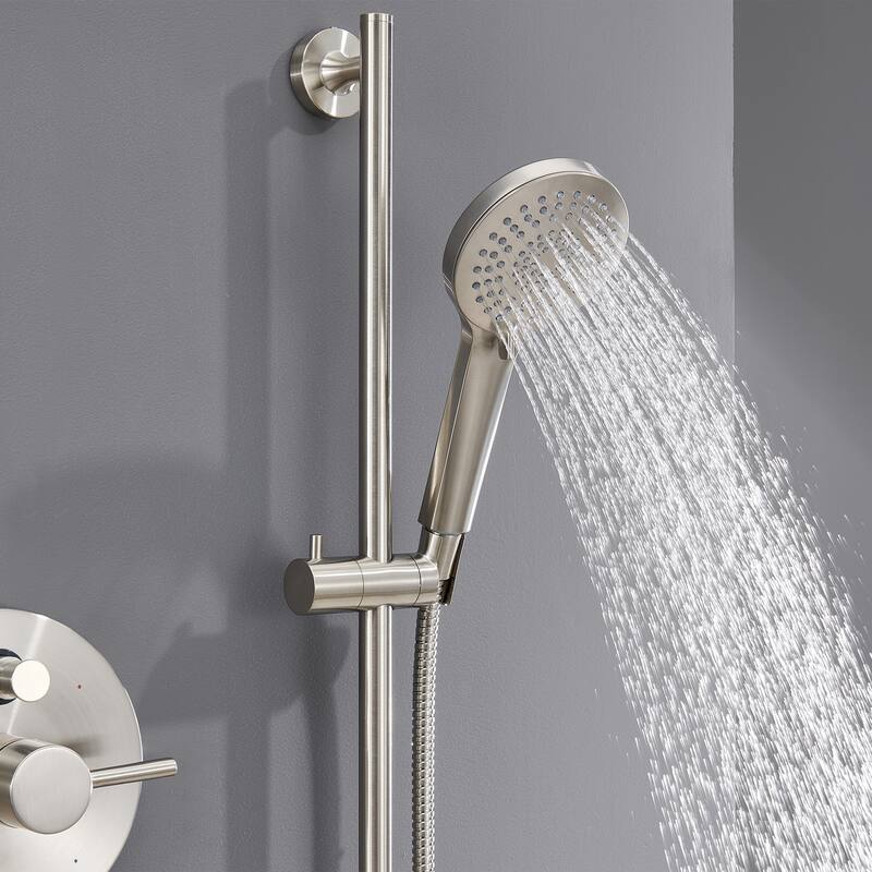 Luxier SS-D02 24 in. Wall Bar Shower Faucet Kit with Valve