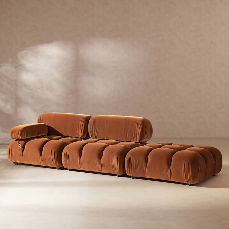 Marcel 109.5" Bubble Modular Modern Chaise Sofa