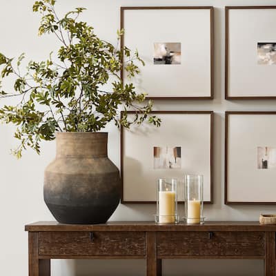 Brown Ombre Terracotta Round Vase
