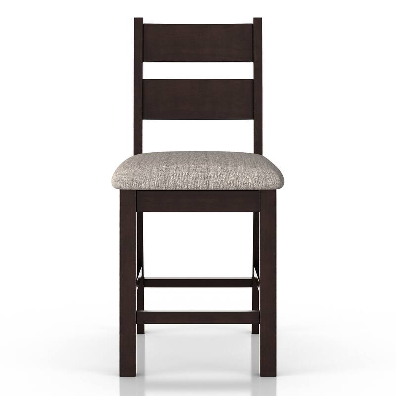 Willingham Farmhouse Espresso Wood Counter Height Chair by Furniture of America (Set of 2)