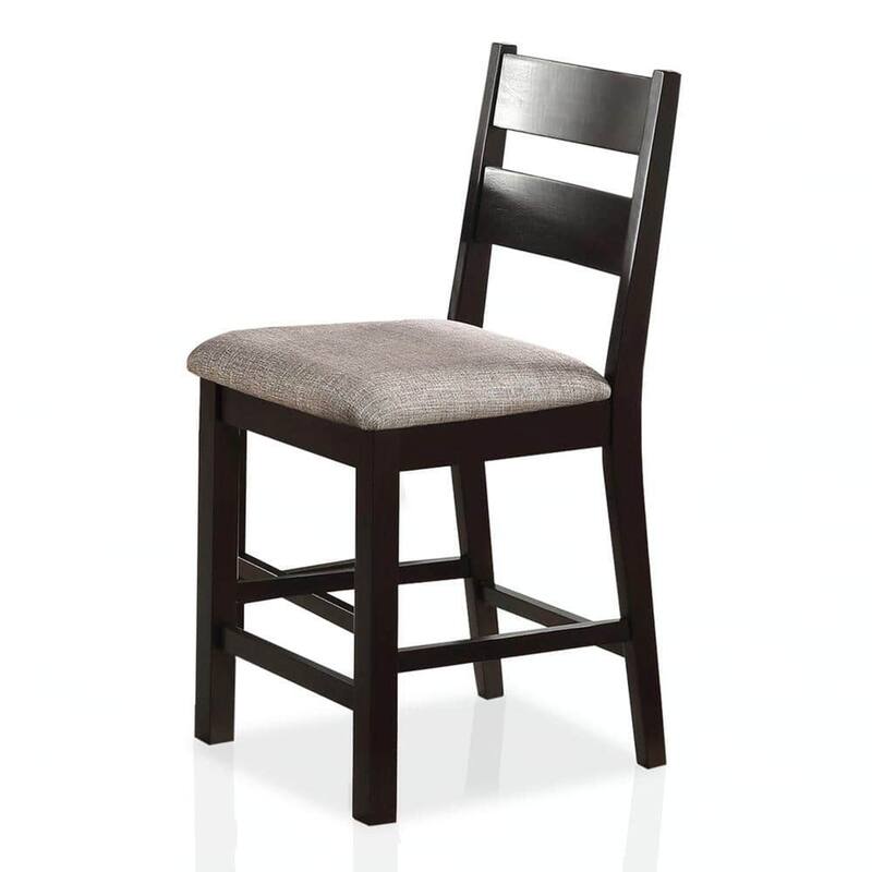 Dining Chairs Padded Fabric Seat Set of 2pc
