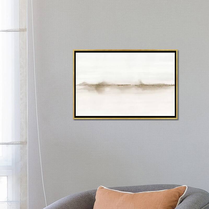 iCanvas "Watercolor Landscape Vii - Shades Of Sepia" by Nouveau Prints Framed Canvas Print
