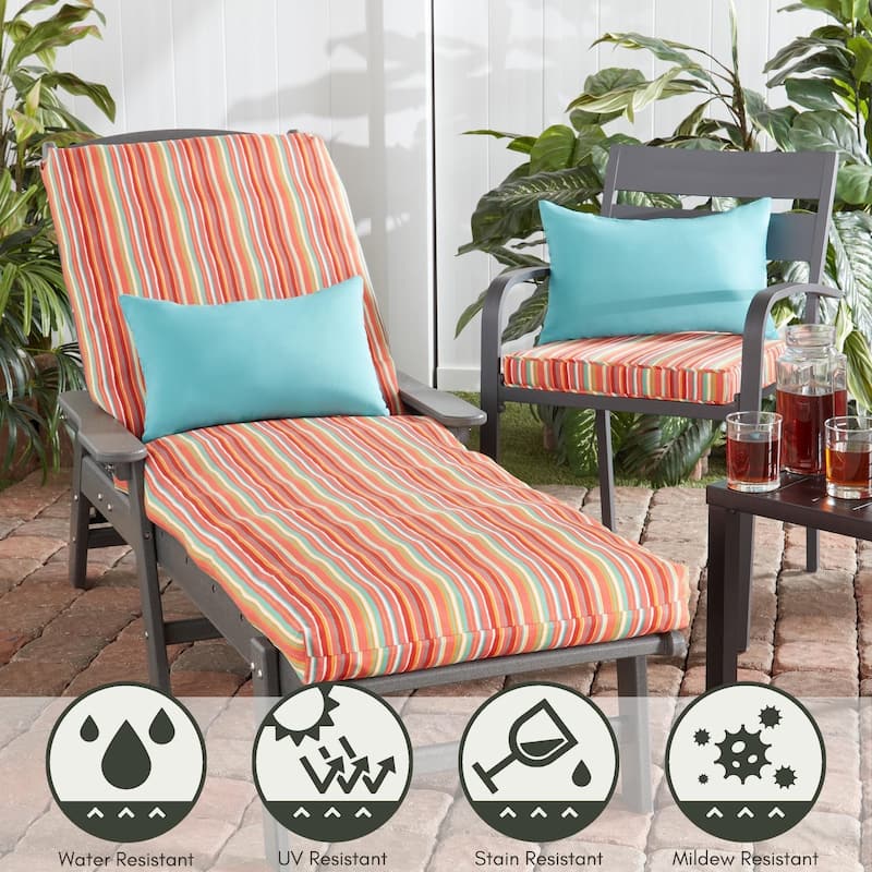 Greendale Home Fashions Outdoor Chaise Cushion (Cushion Only)
