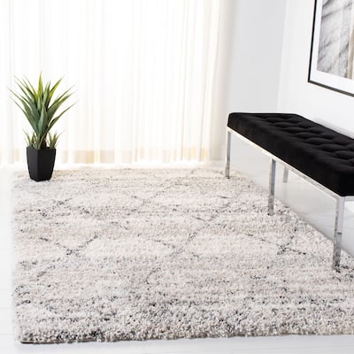 SAFAVIEH Fontana Shag Marye Modern Trellis 2-inch Thick Rug
