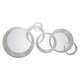 preview thumbnail 1 of 1, Uttermost Odiana Oversized Contemporary Linked Circles Decorative Wall Antiqued Silver Leaf