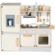 preview thumbnail 2 of 5, Wooden Pretend Kitchen Playset with Toy Ice Maker & Cooking Set Accessories