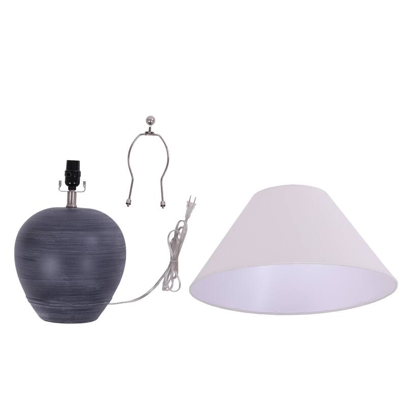 Ceramic Table Lamp with Linen Shade