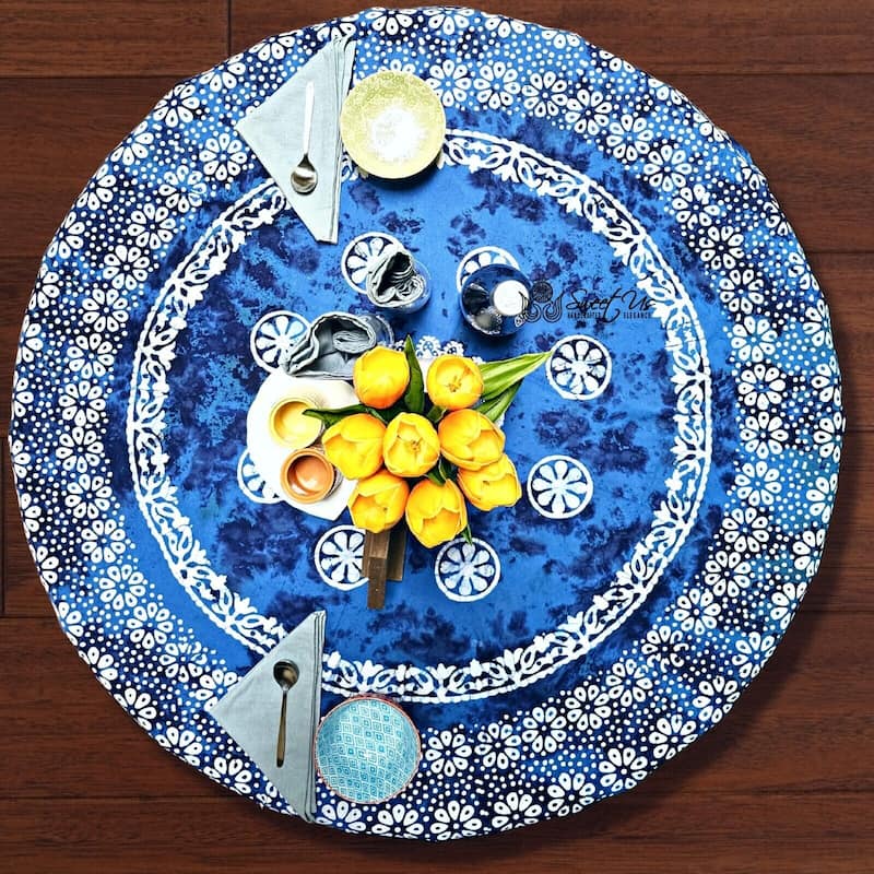 Cotton Batik Daisy Floral Tablecloth Collection