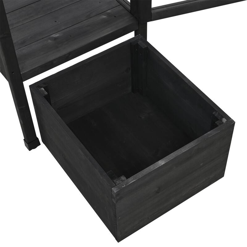 62.4'' H Wood Garden Balcony Portable Greenhouse Mini Cold Frame
