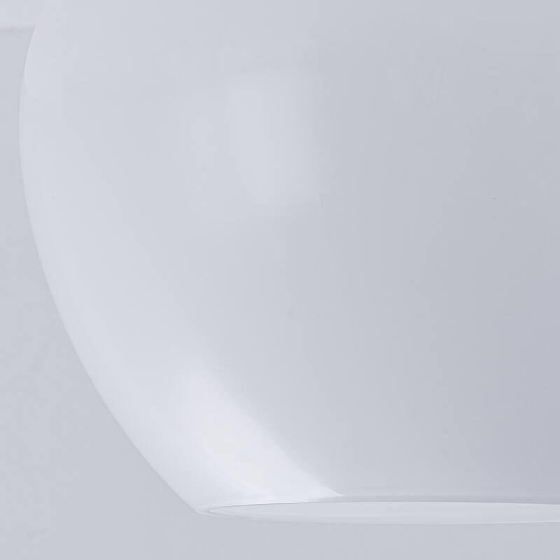 1-Light Gold Dome Flush Mount Ceiling Light with Opal Glass