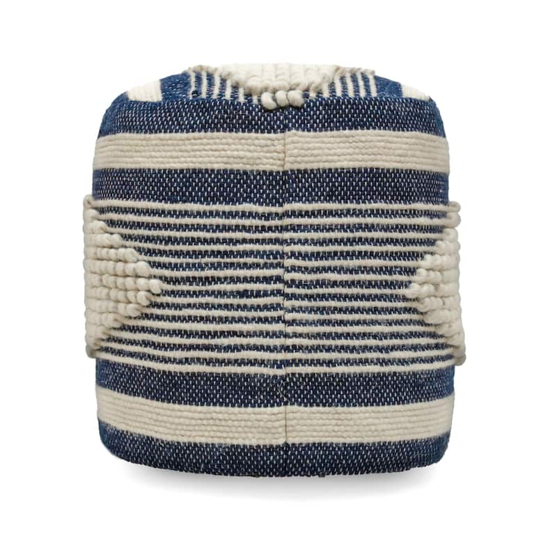 Diamond Handcrafted Fabric Cylindrical Pouf