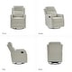 preview thumbnail 7 of 48, Diana Modern Polyester 360-degree Swivel Rocker Recliner Set of 2 by HULALA HOME