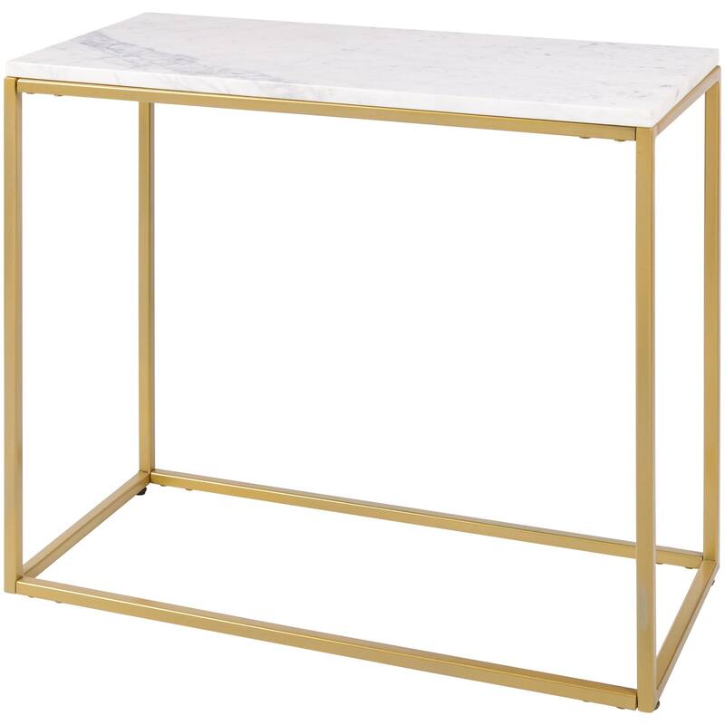 Cumo Modern Rectangular Mixed Material Frame End Table