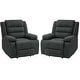 preview thumbnail 91 of 101, Overstuffed Cotton Corduroy Manual Pushback Recliner with Wide Armrest
