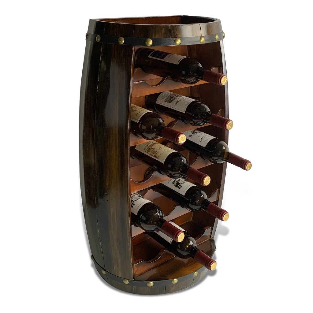CoTa Global Modern Alexander Wine Rack - Freestanding Wooden Barrel
