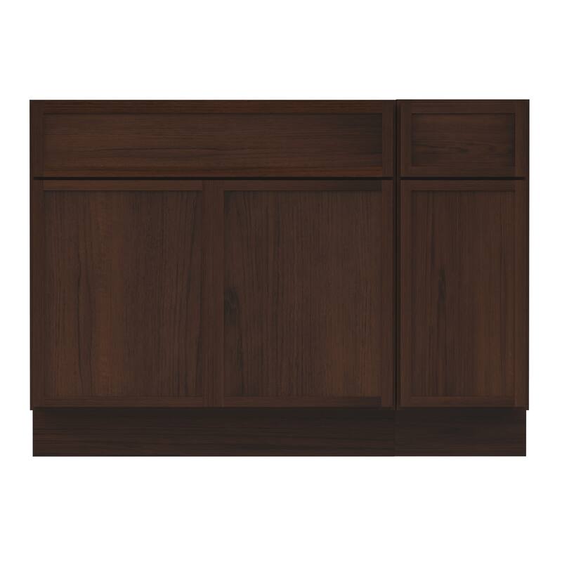 Vanity Art 51" Birch Freestanding Bathroom Vanity Cabinet without Top