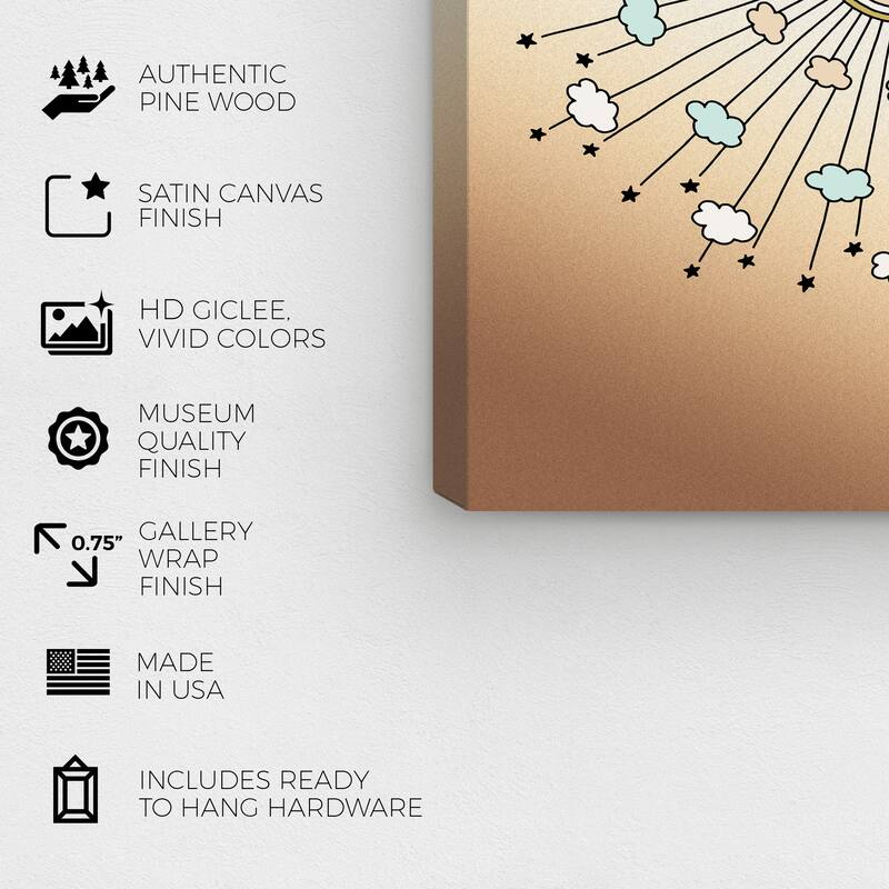 Wynwood Studio Canvas Abstract Look to the eternal White Bohemian & Eclectic Wall Art Canvas Print