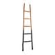 preview thumbnail 12 of 22, White, Brown or Black Wood Handmade Slanted Ladder with Wider Base and Ball Feet