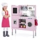 preview thumbnail 1 of 28, Gymax Kids Pretend Kitchen Play Set Toddler Toy Wooden Chef Height Pink+Silver
