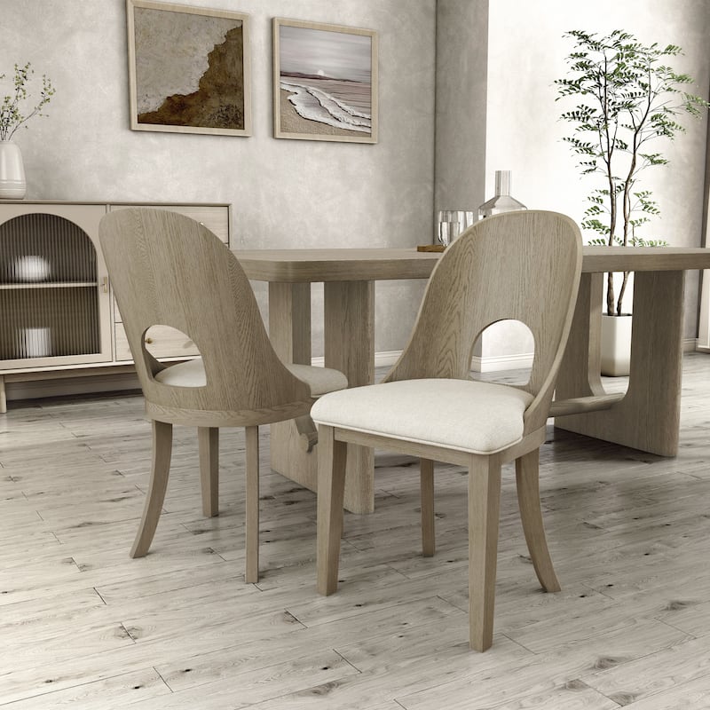 Furniture of America Piez Modern Bentwood Curved Wooden Side Chair (Set of 2)