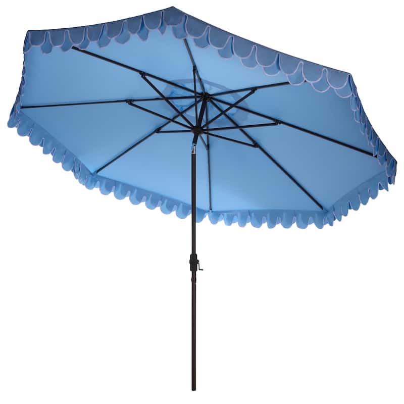 SAFAVIEH Outdoor Vilborg Valance 11Ft Round Umbrella