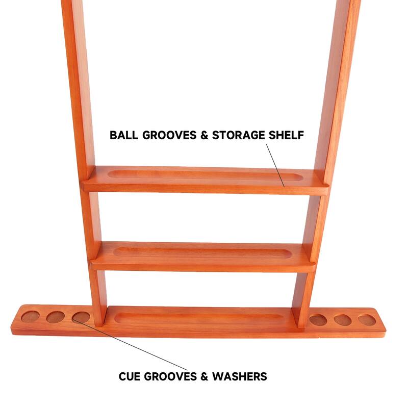 GSE™ 6-Pool Cue Wall Mounting Billiard Cue Rack, Hanging Wall Mounted Pool Cue Stick Holder
