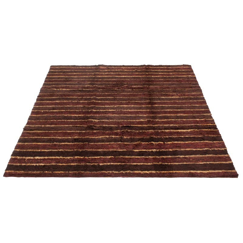 ECARPETGALLERY Hand-knotted Finest Peshawar Ziegler Burgundy Wool Rug - 8'1 x 9'0