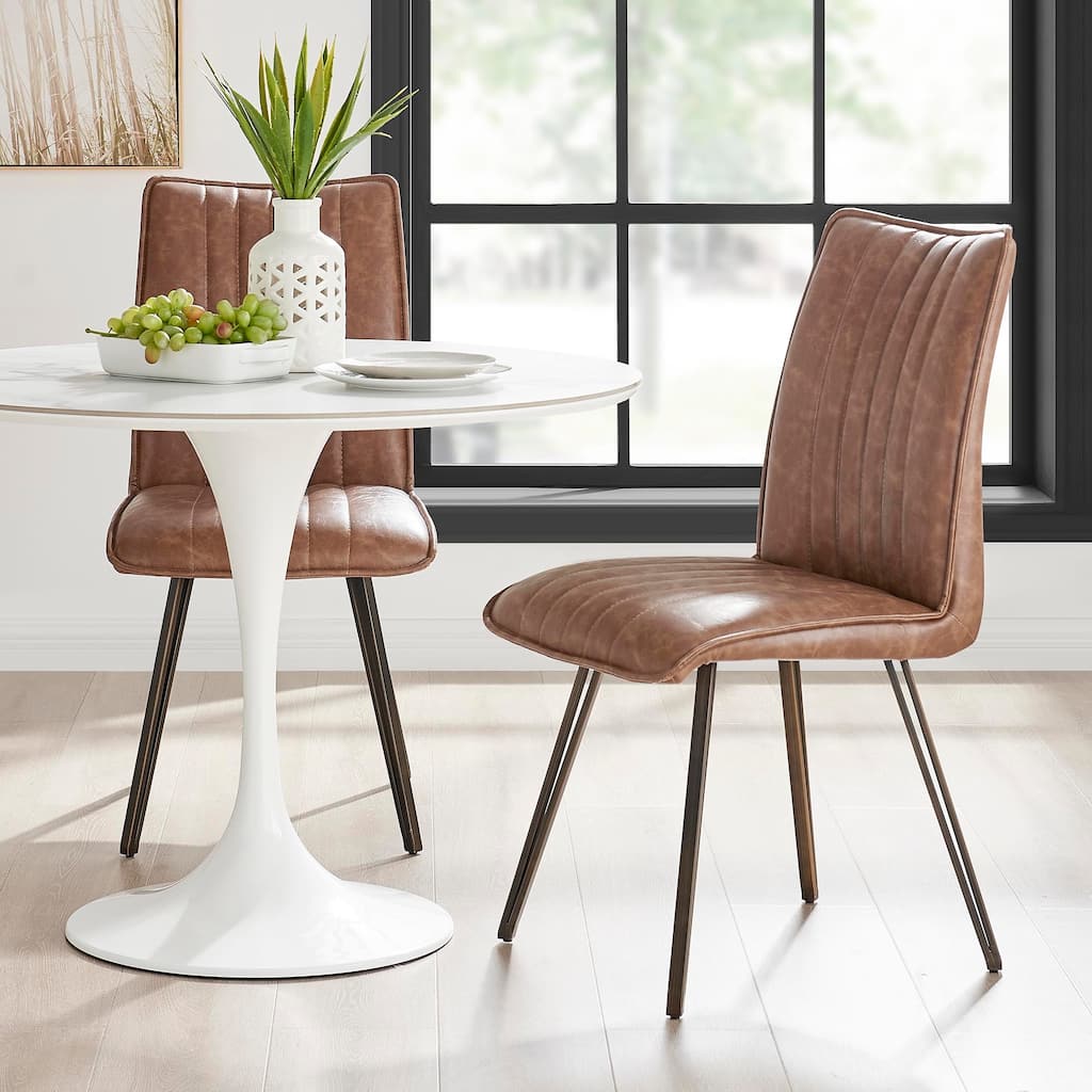 NPD Furniture Reino PU Dining Side Chair (Set of 2)