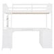 preview thumbnail 23 of 52, Wooden Full Loft Bed with U-shaped Desk,Storage Compartments and Tri-fold Mirror