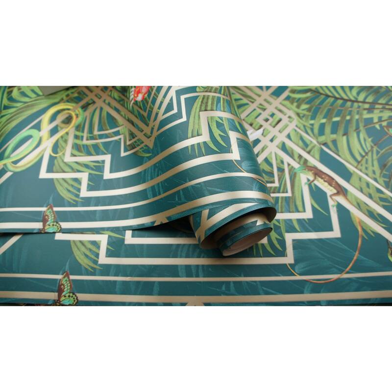 Akello Tropical Unpasted Non-Woven Wallpaper – 396in x 20.8in