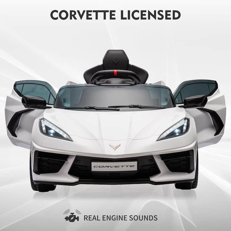 12V Kids Ride on Car Licensed Corvette Battery Powered Car Toddles Electric Sports Car Toy with Remote Control